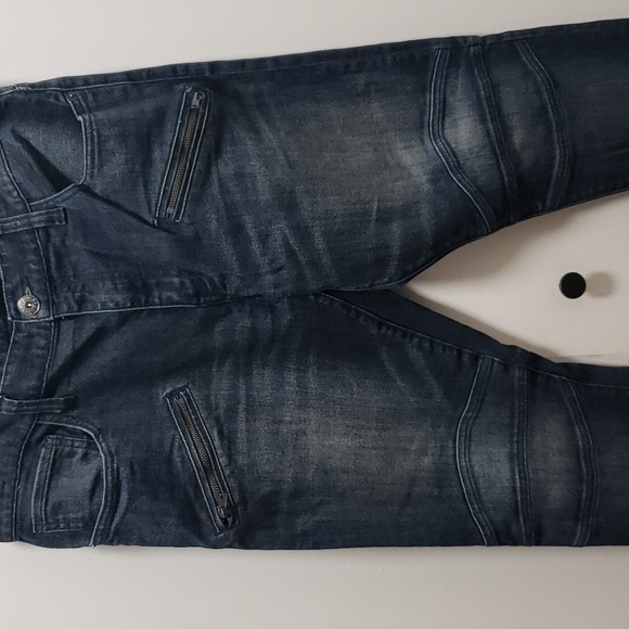 GUESS SLIM TAPERED LEG zipper pockes Biker Men's Jeans size waist 36 inseam 32 - Picture 3 of 16